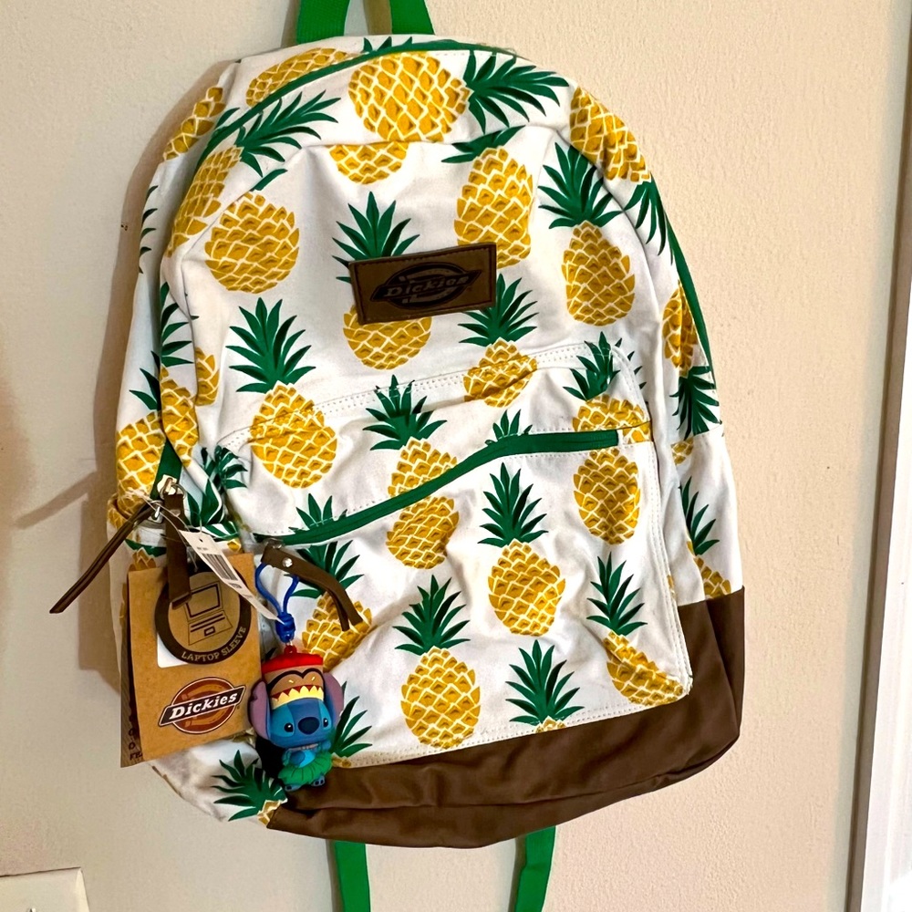 Dickies pineapple backpack with Stitch clip